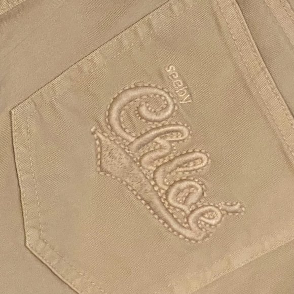 See by Chloe Wide Leg Flare Jeans in Nude Sz 31 NEW- L